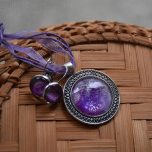 Levendula álom – nyaklánc és fülbevaló